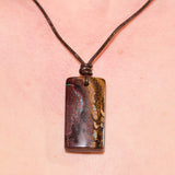 Boulder opal necklace boho 